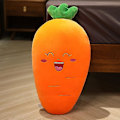Miniatyrbild 1 av 5: 1 st 30/50 cm Tecknade Grönsaker Plyschleksaker Söta Mjuka Simulerings Morot Aubergine Chili Majs Växt Kudde Fyllda Dockor För Barn about 100cm carrot