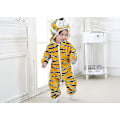 Miniatyrbild 3 av 4: Unisex Djurdräkt Vinter Höst Flanell Jumpsuit med Huva Tiger 70