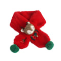 Miniatyrbild 1 av 5: Jul Barn Vinter 3D Älg Docka Tjock Fleece Halsduk Sjal Jul Mjuk Plysch Nackvärmare Julklapp För Flickor Red