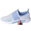 Miniatyrbild 2 av 3: Dam Mesh Andningsbara Tränare Gym Slip On Sneakers Sports Sock Shoes Light Blue EU 37