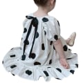 Pikkukuva 1 / 3: Kesäinen tyttöjen vauvan Polka Dot -röyhelölyhythihainen minimekko, löysä Swing-mekko Polka Dot 18-24 M