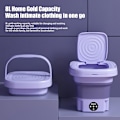 Miniatyrbillede 4 af 5: Foldbar Vaskemaskine Undertøj Sokker Vaskemaskine Bærbar Multifunktionel Tøjvasker Noble Purple EU plug