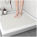 Pikkukuva 1 / 3: Liukumaton kylpyhuonematto vedenpitävä PVC-lattiamatto kylpyammeeseen ja WC:hen White