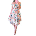 Miniatyrbillede 1 af 5: Dame Blomsterprint Off Shoulder Kjole Elegant Stropløs Maxikjole Til Strandbrug Orange flowers S