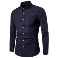 Pikkukuva 1 / 3: Miesten yksivärinen napillinen formelli paita pitkillä hihoilla, slim fit -kauluspaita, bisnestyylinen Black XL