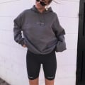 Miniatyrbilde 4 av 5: Korte avsnitt Bokstavtrykte Leggings Damebukser Dark Grey M