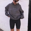 Miniatyrbillede 4 af 5: Leggings med tryk af korte afsnit og bogstaver til kvinder Dark Grey M