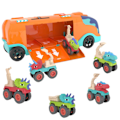 Pikkukuva 1 / 5: Lasten Dinosaur Slide Truck -lelu, mielenkiintoinen interaktiivinen auto, leikkilelu 3 4 5 6 7 8+ -vuotiaille pojille, tytöille, lapsille, lahjoja Single Attribute