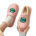 Miniatyrbillede 1 af 5: Vandtætte Dinosaurussko Søde Varme Hyggelige Sko Slip-on Hjemmesko Til Kvinder Pige Vinterforsyning Pink 40 41