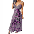 Miniatyrbillede 1 af 3: Dame Kjole Cheetah Sommerfugl Print Kjole purple S