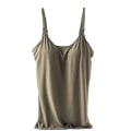 Miniatyrbilde 1 av 5: Gravide Kvinner Ammeundertøy Camisole Maternity Justerbare Stropper Innebygd Pad Vest Topp Underskjorte Loungewear Army Green M