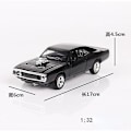 Miniatyrbillede 5 af 5: 1:32 Fast & Furious Dodge Sportsvogn Model Simulationsbil Model Legeringslegetøj red