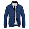 Miniatyrbillede 1 af 3: Herre Ensfarvet Løs Casual Jakke Blue 4XL