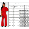 Miniatyrbilde 5 av 5: Dame Jumpsuit Casual Vide Ben Dame Aftenfest Lang Playsuit Red 2XL