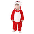 Miniatyrbild 2 av 5: Reedca Dinosauriekostym för småbarn, söt onesie med huva, djurkostym Halloween Red fox 0-3 Months