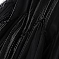 Miniatyrbild 3 av 4: Oregelbundna Långa Tyllkjolar för Kvinnor Elastisk Hög Midja Mesh Tyll Tutu Maxikjol Black M