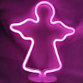Miniatyrbild 5 av 5: Led Neon Ljus Väggkonst Skylt Sovrumsdekor Regnbåge Hängande Nattlampa Hemfest Högtidsdekor Julklapp Angel