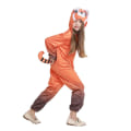 Miniatyrbillede 2 af 5: Halloween Børn Forvandles til Rød Panda Vaskebjørn Udklædningskostume Cosplay Party Jumpsuit 9-14 År 11-12 Years