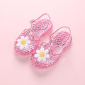 Miniatyrbillede 3 af 5: Nye sommerbørns Jelly Princess sandaler søde blomster børnesandaler piger småbørn baby åndbare hule sko W Size 29