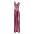 Miniatyrbilde 2 av 5: Dame Multiway Wrap Bandasje Lang Kjole Konvertibel Boho Aftenkjole For Selskaper Brudepiker Dusty Pink M
