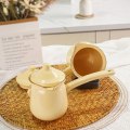 Pikkukuva 4 / 5: Mini emalinen maitokattila monikäyttöinen maidonlämmitin kannella, korkean lämpötilan kestävä emalituote Light Yellow 400ML