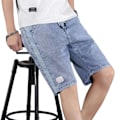 Pikkukuva 1 / 5: Miesten monipuoliset shortsit leveällä lahkeella, joustavat farkkushortsit rentoon shoppailuun ja matkustamiseen Light Blue 305 Cropped Pants M