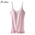 Miniatyrbillede 2 af 5: Amme Camisole Lingeri til Gravide Justerbare Stropper Indbygget Pad Vest Top Undertrøje Loungewear Orange XL