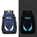 Miniatyrbild 1 av 3: Venom Luminous Fluorescent Ryggsäck Resväska Student Skola Väska Barn Ryggsäck Blå Style2