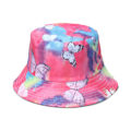 Miniatyrbillede 1 af 5: 3D Bucket Hat Sammenfoldelig Bredskygget Solhat Farvetryk Letvægt A A 56 58cm
