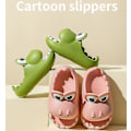 Miniatyrbild 2 av 2: Barnens Dinosaurie Hushållstofflor, Mjuka Bottenomsluta Tå Andningsbara Tofflor pink 24-25