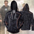 Pikkukuva 3 / 5: Avengers Tony Stark Iron Man Cosplay Hupullinen Takki Miehet Camo Vetoketjulliset Hupparit Päällysvaatteet Camouflage 3XL
