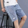 Pikkukuva 2 / 5: Miesten monipuoliset shortsit leveällä lahkeella, joustavat farkkushortsit rentoon shoppailuun ja matkustamiseen Light Blue 305 Cropped Pants 4XL