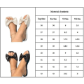 Miniatyrbilde 4 av 4: Dame Firkantet Tå Sløyfe Sandaler Slippers Slides Sko White 42