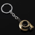 Miniatyrbillede 3 af 6: 2 stk. Mini Turbo Turbo Nøglering Spindende Turbine Nøglering Black