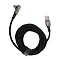 Miniatyrbillede 1 af 7: Opladerkabel til iPhone 90 Grader 6,6ft Let at Stikke i 2,4A Hurtig Opladningskabler Kabel Ret Vinkel USB Opladerkabel Grå