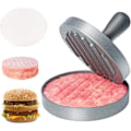 Miniatyrbillede 1 af 5: Burgerpresse i rustfrit stål i fødevarekvalitet, 12 cm