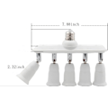 Miniatyrbillede 2 af 5: 5 i 1 E26 / E27 Sockel Splitter Adapter