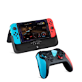 Miniatyrbilde 5 av 8: Funlarea trådløs Pro-kontroller for Nintendo Switch, svart, blå og rød