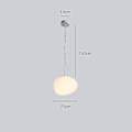 Miniatyrbillede 4 af 4: Pendellampe 1 Lys Globe Justerbar Køkkenlampe 23cm