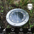 Miniatyrbillede 2 af 3: 2 stk. solgulvlamper 16 LED-lamper hvidt lys sort