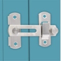 Miniatyrbilde 4 av 5: Hasp-låser, dører med skyvelåsbolter (2 stk, sølv)