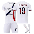 Miniatyrbild 7 av 10: 2024-2025 Paris tröja nr 7 Mbappe nr 19 Li Gangren nr 10 Dembele nr 9 Ramos fotbollsuniform set för barn {HONGDE} Size 10 socks #26