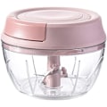 Pikkukuva 1 / 5: Manuaalinen minilohkotin, kannettava lihamylly (vaaleanpunainen, 160 ml)