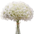Miniatyrbillede 1 af 6: 10 stk. hvide hortensia silke blomsterhoveder pose elfenben hvid