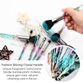 Miniatyrbillede 5 af 5: Makeup Brushe Crystal Handle Set 10PCS Brush Grøn