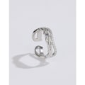 Miniatyrbillede 3 af 4: Uregelmæssig ring med åbning, pegefinger ring