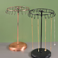 Miniatyrbillede 2 af 6: Roterende Halskædeholder Smykkeorganiseringsdisplaystand 33 cm - Sort