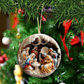 Miniatyrbild 2 av 8: Akryl julkrubba hängande prydnad 1