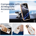 Pikkukuva 5 / 7: HONGDE Soveltuu Apple-sarjan uuteen CD-kuvioiseen läpinäkyvään magneettikortin pidikkeeseen ja iPhone-sarjan suojakuoreen deep blue iPhone12Pro