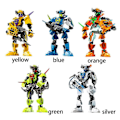 Miniatyrbillede 3 af 5: Star Warrior Soldater Helte Factory Bionicle Surge Evo Stringer Robot Figurer Byggeklodser Brikker Børnelegetøj orange
